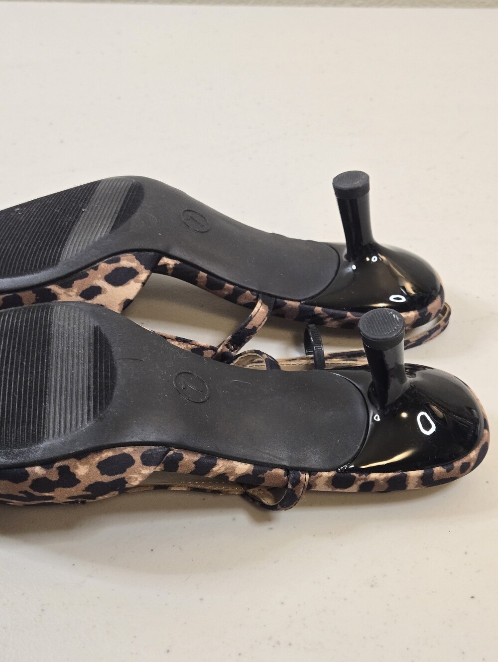 NWoT a new day Leopard Print Slingback Pointed Kitten Heels - Brown/Black Size 7 - Picture 9 of 10